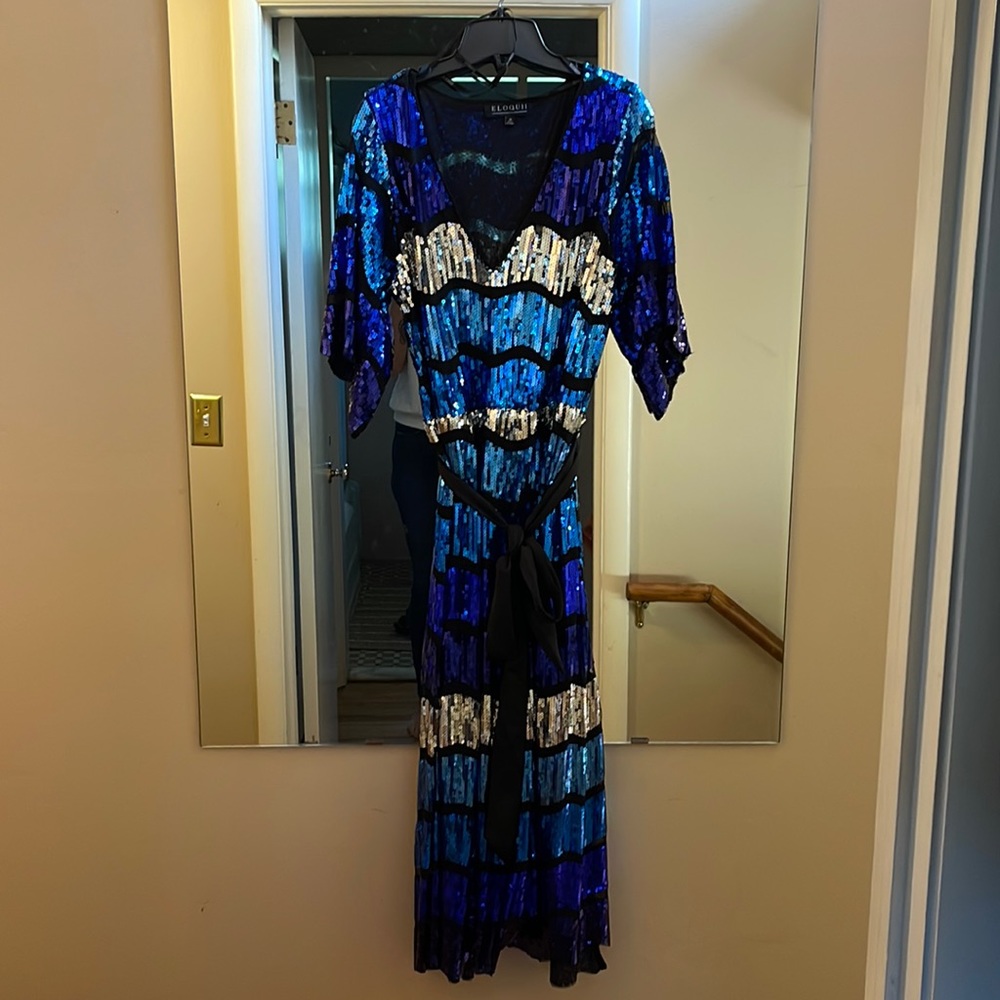 Size 18 Eloquii midi sequined party dress